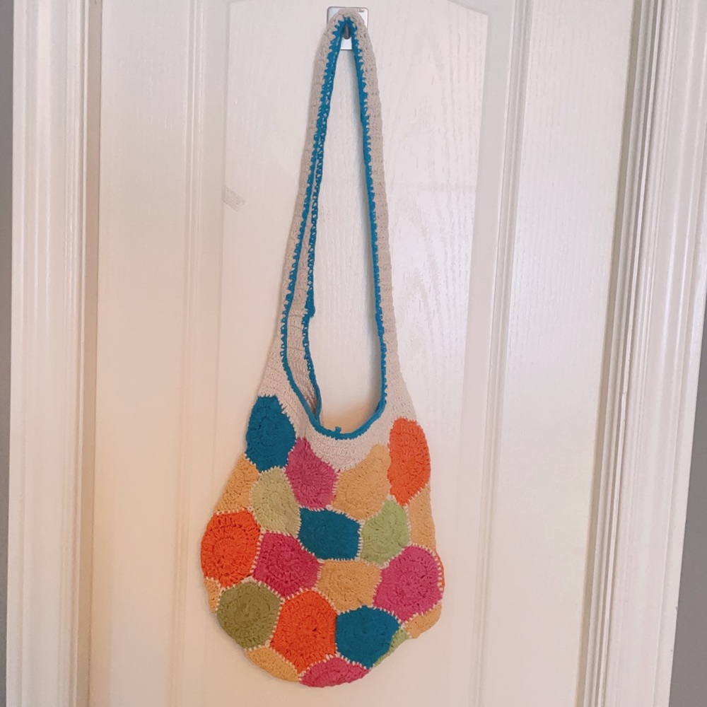 UO rainbow crochet bag